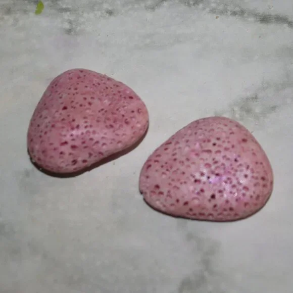 HAND CRAFTED 2 Rose Aroma Stones Aromatherapy Essential Oil Diffuser Pair - Picture 3 of 14